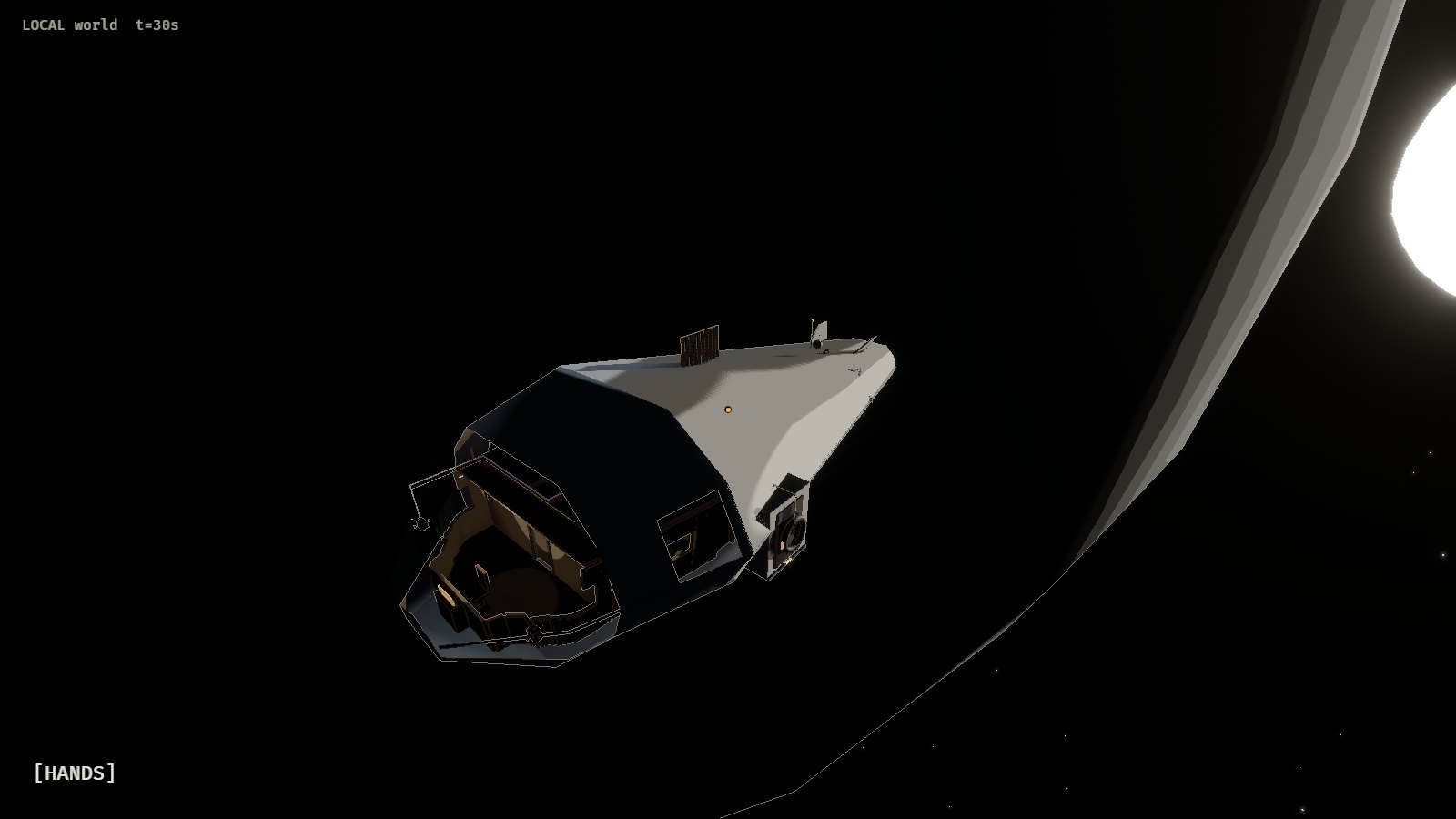 Leaving, with the sun behind